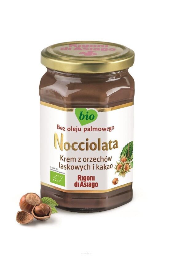 KREM Z ORZECHÓW LASKOWYCH I KAKAO BEZGLUTENOWY BIO 650 g - NOCCIOLATA