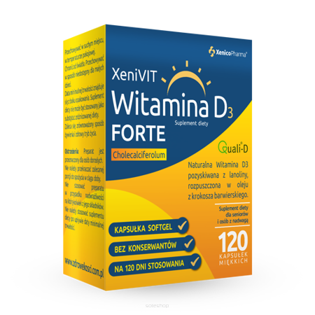 Witamina D3 Forte 4000j.m. XeniVIT 120 kapsułek - XenicoPharma