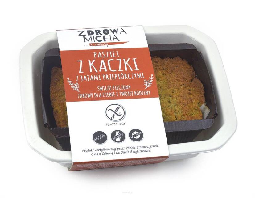 PASZTET Z KACZKI Z JAJAMI PRZEPIÓRCZYMI BEZGLUTENOWY 200 g - ZDROWA MICHA (NA ZAMÓWIENIE)