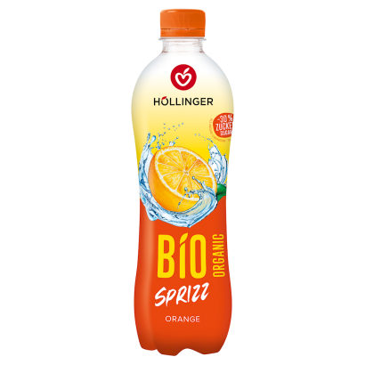 NAPÓJ GAZOWANY POMARAŃCZOWY 30 % MNIEJ CUKRU BIO 500 ml - HOLLINGER
