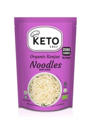 MAKARON KETO (KONJAC TYPU NOODLE GOTOWY NA WOKA) BEZGLUTENOWY BIO 270 g - KETO CHEF (BETTER THAN FOODS)