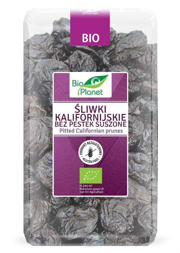 ŚLIWKI KALIFORNIJSKIE BEZ PESTEK BEZGLUTENOWE BIO 1 kg - BIO PLANET