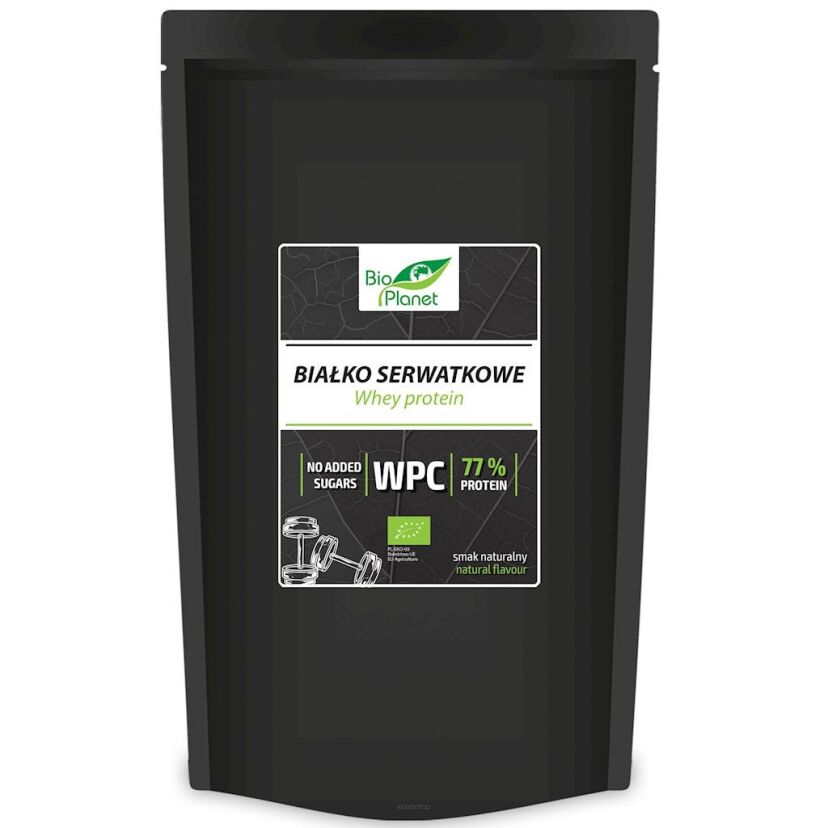 BIAŁKO SERWATKOWE NATURALNE (WPC 77) BIO 500 g - BIO PLANET