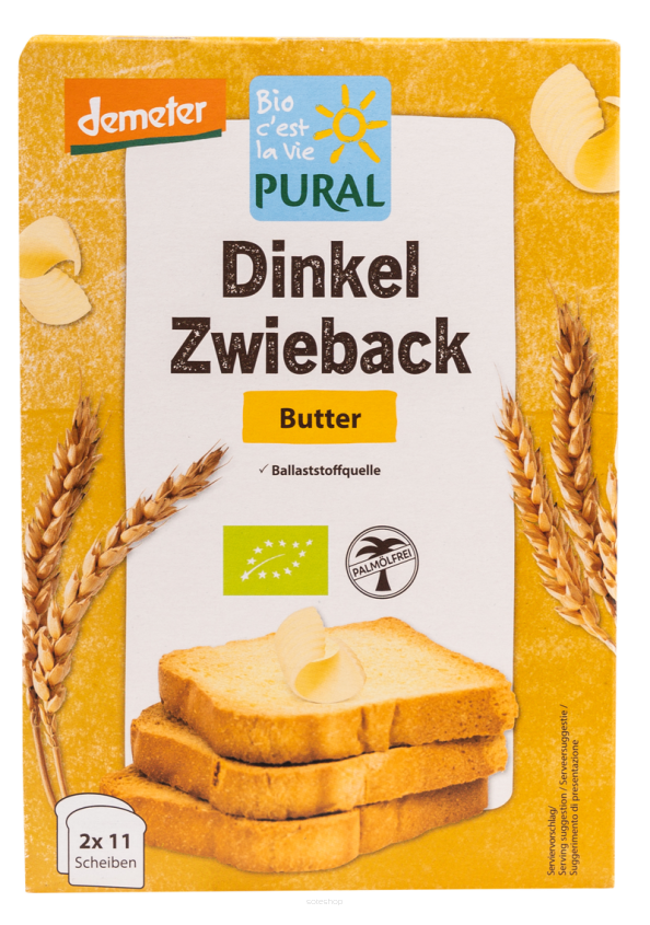 SUCHARKI ORKISZOWE MAŚLANE BIO 200 g - PURAL