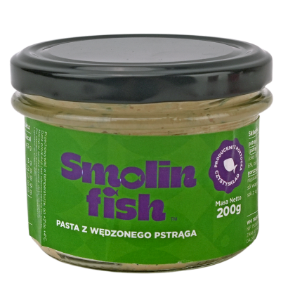 PASTA Z PSTRĄGA WĘDZONEGO BEZGLUTENOWA 200 g - SMOLIN FISH (NA ZAMÓWIENIE)