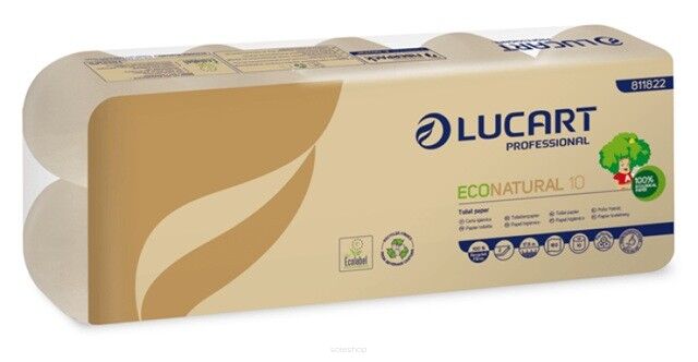 Papier ekologiczny toaletowy econatural, 100% celuloza, 2 warstwy, 10 rolek,