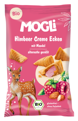 ROŻKI Z KREMEM MIGDAŁOWO - MALINOWYM BEZGLUTENOWE BIO 30 g - MOGLI