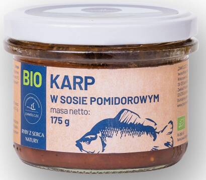 KARP W SOSIE POMIDOROWYM BIO 175 g (SŁOIK) - RYBY Z SERCA NATURY