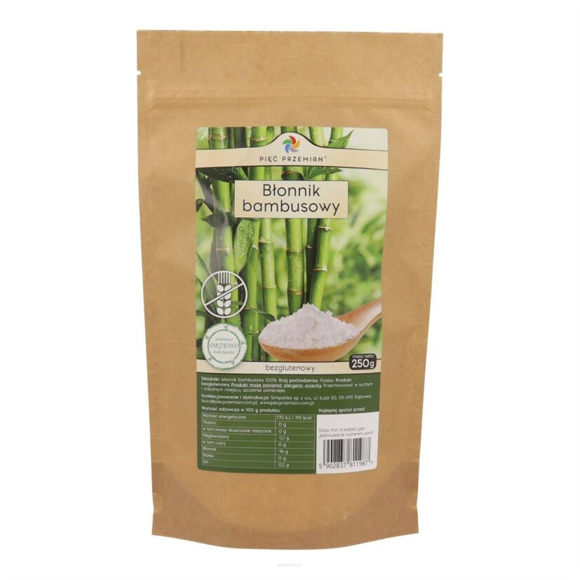 Błonnik bambusowy 250 g - Pięć Przemian