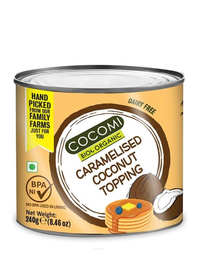 KREM KOKOSOWY KARMELIZOWANY BIO 240 g (PUSZKA) - COCOMI