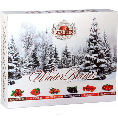 Mieszanka czarnych herbat w saszetkach Assorted Winter Berries 60 x 2 g Basilur