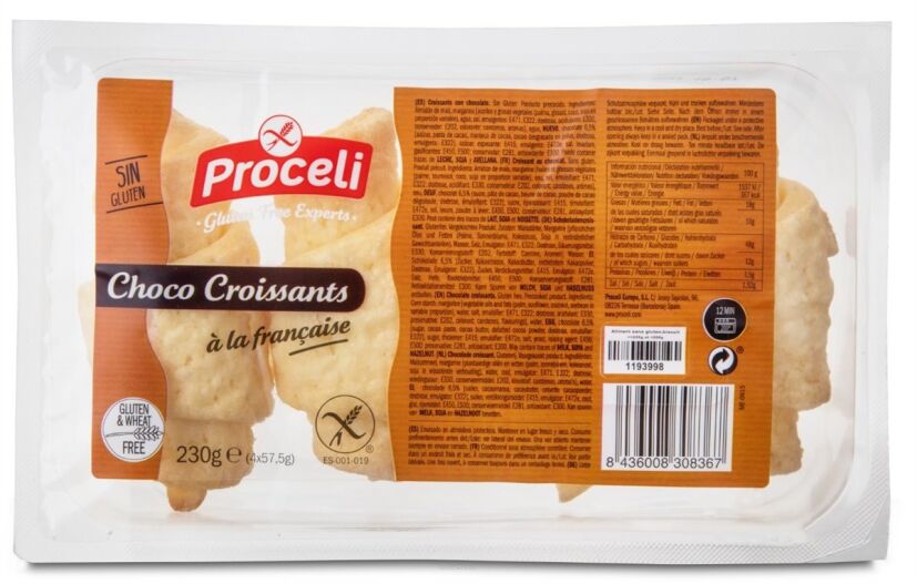 Croissanty z czekoladą do odpiekania BEZGL. 230 g