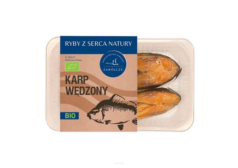 KARP WĘDZONY DZWONKO BIO (około 0,50 kg) (TACKA)  - RYBY Z SERCA NATURY (NA ZAMÓWIENIE)