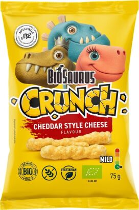 Chrupki kukurydziane Crunch o smaku cheddar BEZGL. BIO 75 g
