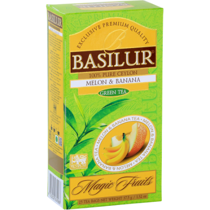 Herbata zielona MELON & BANANA saszetki 20x1,5g - Basilur