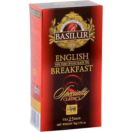 Herbata czarna ENGLISH BREAKFAST w saszet. 25x2g - Basilur