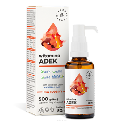 Witamina ADEK dla rodziny 500 kropli 50ml - Aura Herbals