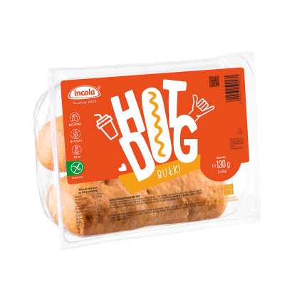 BUŁKI DO HOT-DOGÓW BEZGLUTENOWE (2 szt.) 130 g - INCOLA