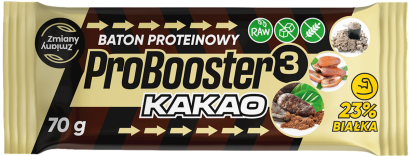 BATON PROTEINOWY KAKAOWY PROBOOSTER BEZGLUTENOWY 70 g - ZMIANY ZMIANY