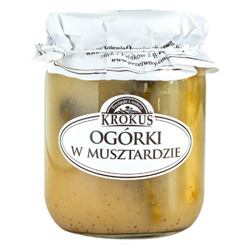 OGÓRKI KONSERWOWE W MUSZTARDZIE 500 g (250 g) - KROKUS