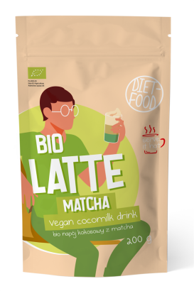 MATCHA LATTE - NAPÓJ KOKOSOWY Z MATCHĄ BIO 200 g - DIET-FOOD