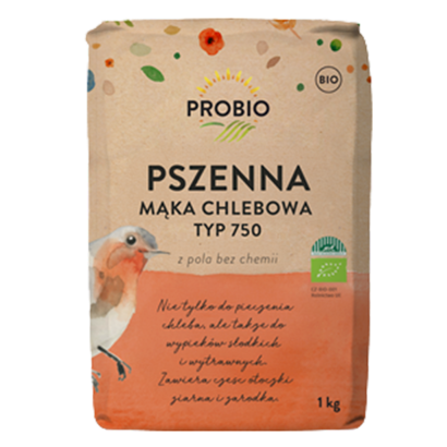 MĄKA PSZENNA CHLEBOWA TYP 750 BIO 1 kg - PROBIO