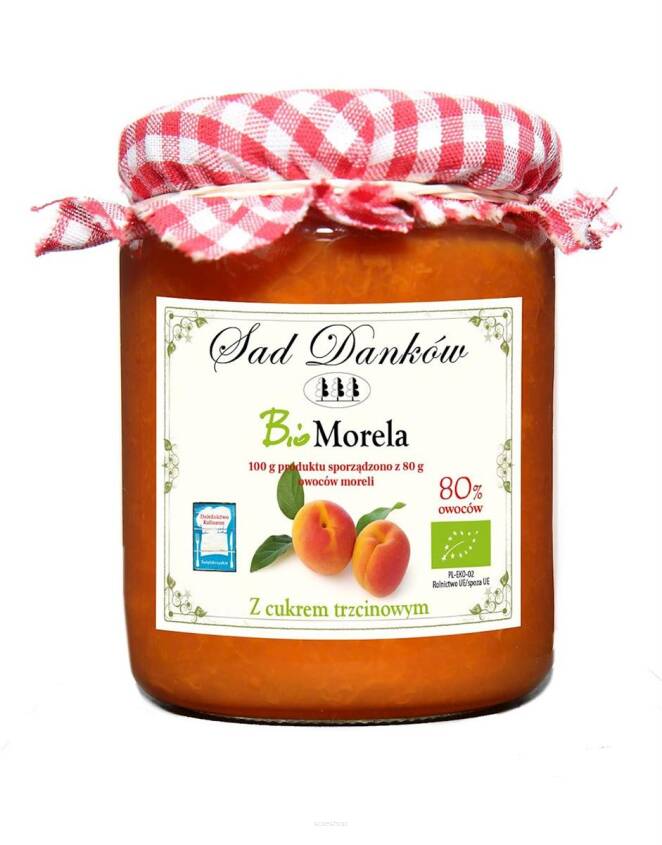 MORELA 80 % Z CUKREM TRZCINOWYM BIO 270 g - SAD DANKÓW