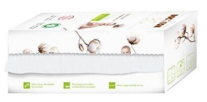 Ręczniczki higieniczne bawełniane suche dla dzieci i niemowląt 50szt BIO