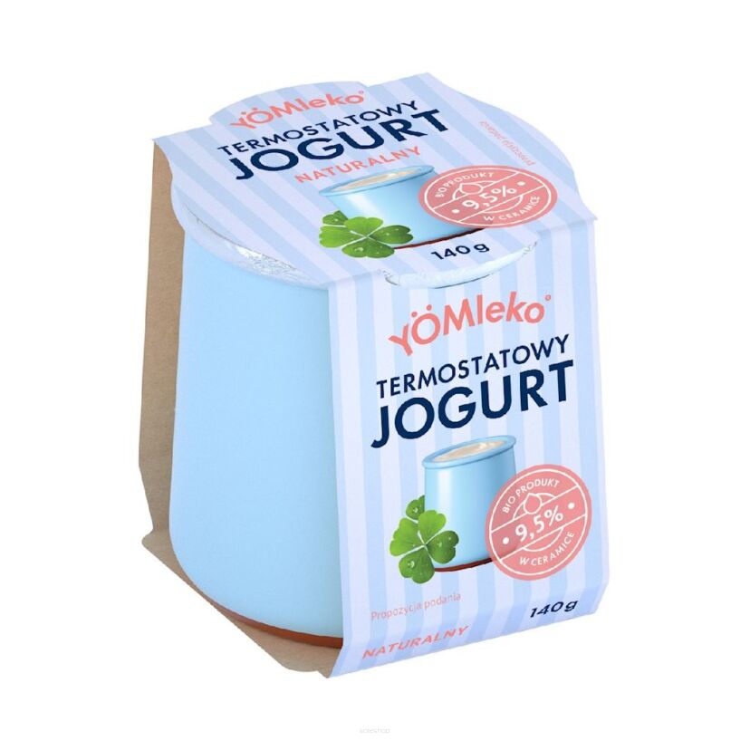 JOGURT TERMOSTATOWY NATURALNY 9,5 % BIO 140 g - YÖMLEKO