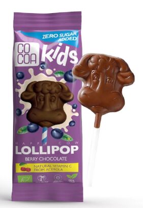 PROMOCJA LIZAK Z CZEKOLADY JAGODOWEJ Z WITAMINĄ C Z ACEROLI BEZ DODATKU CUKRÓW 15 g (7 szt. + 3 szt. GRATIS) - COCOA