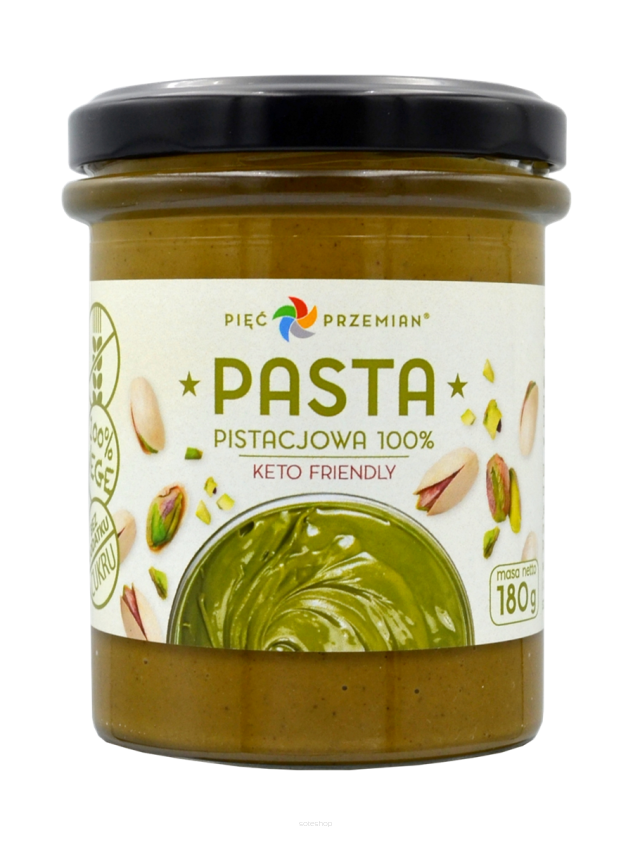 Pasta pistacjowa 100% 180 g - Pięć Przemian