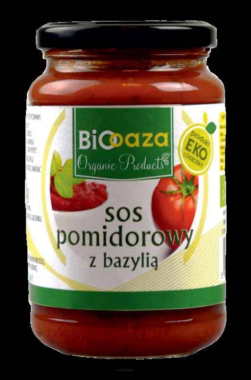 Sos pomidorowy z bazylią BIO 330 g - BioOaza