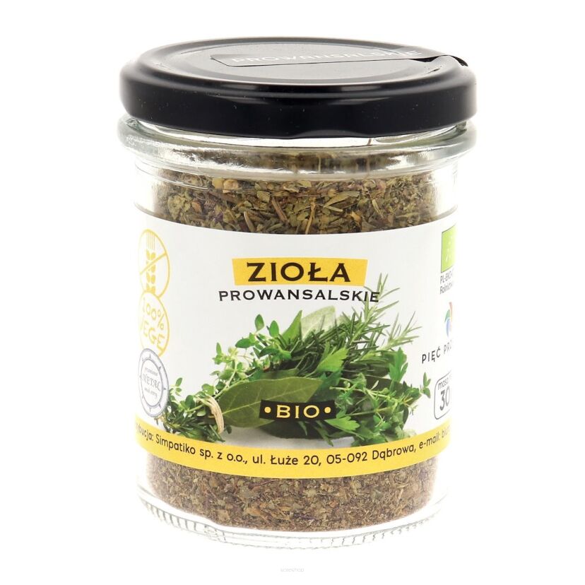 Zioła prowansalskie bezglutenowe BIO 40 g - Pięć Przemian