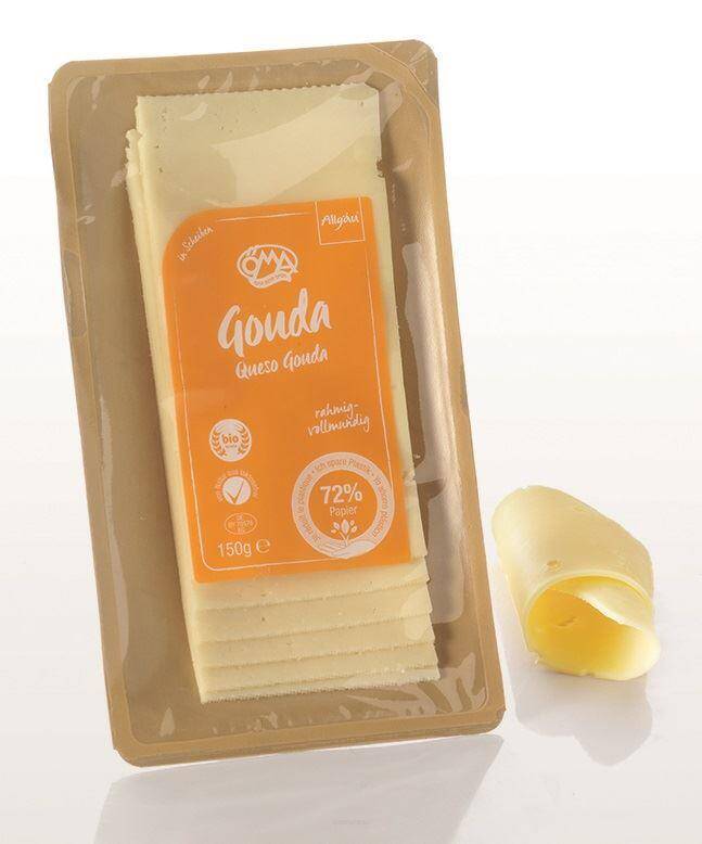 SER GOUDA PLASTRY BIO (48 % TŁUSZCZU W SUCHEJ MASIE) 150 g - OMA