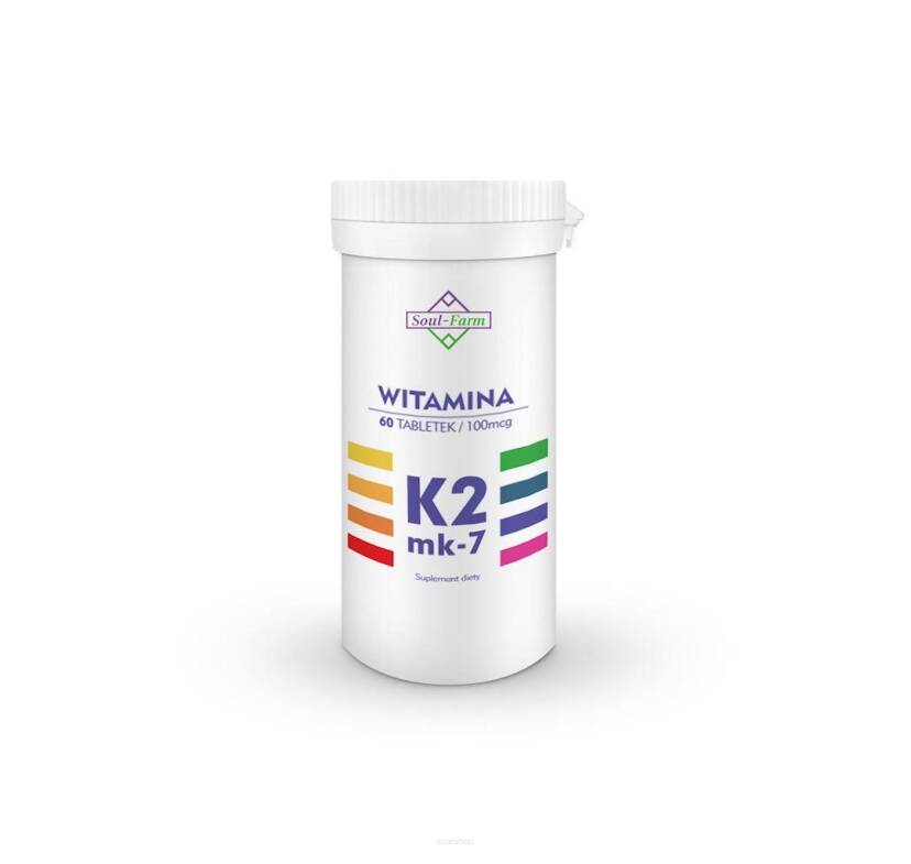 WITAMINA K2 MK7 60 TABLETEK (100 mcg) - SOUL FARM