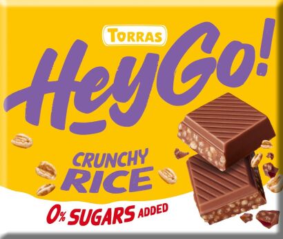 Czekolada mleczna crunchy z chrupiącym ryżem Hey Go! 60 g - Torras