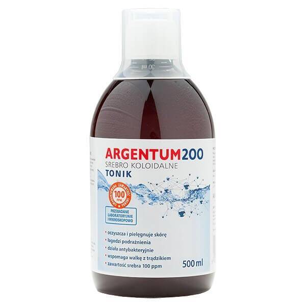 Argentum200 TONIK (100 ppm) Srebro Koloidalne (500ml) Aura herbals