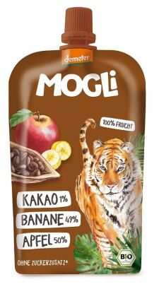 MUS JABŁKO - BANAN - KAKAO BEZ DODATKU CUKRÓW DEMETER BIO 100 g - MOGLI