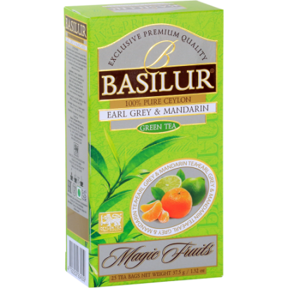 Herbata czarna EARL GREY & MANDARIN saszetki 25x1,5g - Basilur