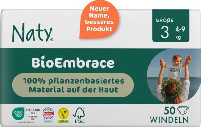 Ekologiczne pieluchy jednorazowe, rozmiar 3, 4-9 kg, 50 szt