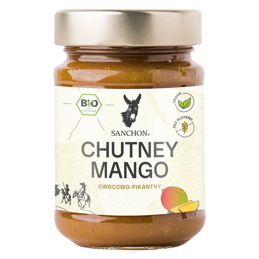 SOS MANGO CHUTNEY BEZGLUTENOWY BIO 200 g - SANCHON