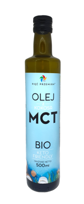 Olej MCT z kokosa BIO 500 ml - Pięć Przemian