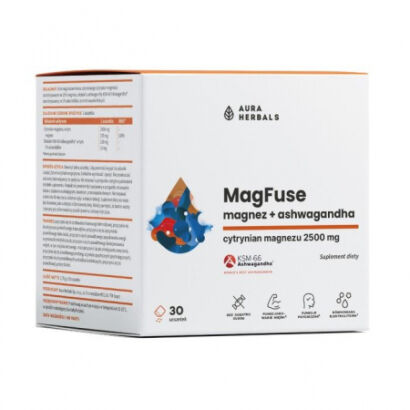 MagFuse: magnez + ashwagandha, saszetki 30 szt. - Aura Herbals