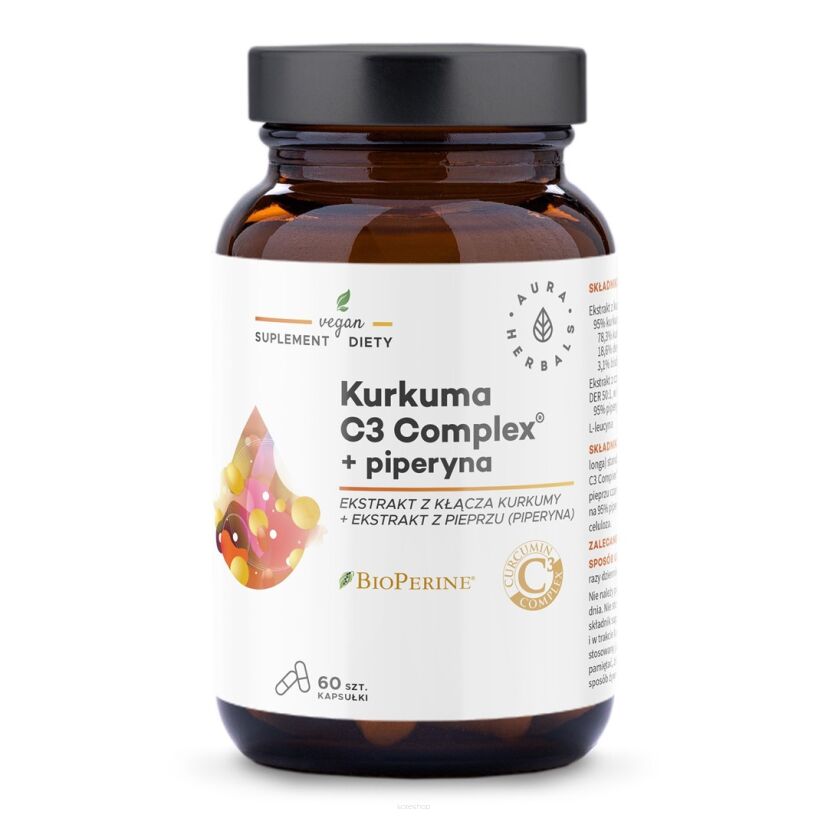 Kurkuma 500 mg C3 Complex + piperyna, kapsułki 60 szt.
