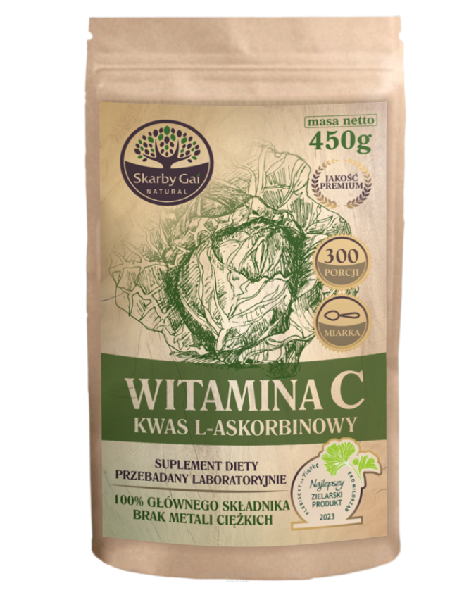 Witamina C - kwas L-askorbinowy 450 g - Skarby Gai