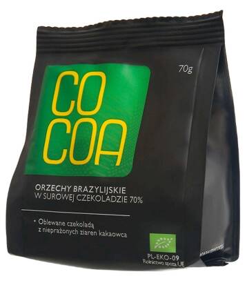 ORZECHY BRAZYLIJSKIE W SUROWEJ CZEKOLADZIE BIO 70 g - COCOA