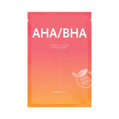 MASECZKA DO TWARZY W PŁACHCIE AHA/BHA 23 g - BARULAB