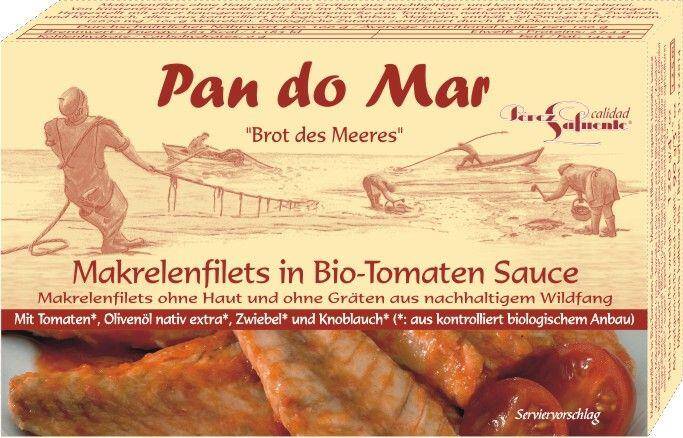 MAKRELA FILETY W BIO SOSIE POMIDOROWYM 120 g (90 g) - PAN DO MAR