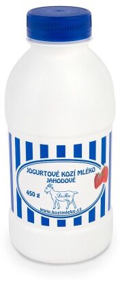 Jogurt kozi pitny truskawkowy 240 g