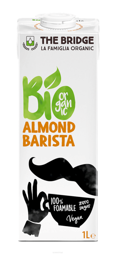 NAPÓJ MIGDAŁOWY BARISTA BEZ DODATKU CUKRÓW BEZGLUTENOWY BIO 1 L - THE BRIDGE